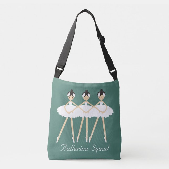 Sac Ajustable Trois Ballerinas mignonnes, Robes blanches (Devant)