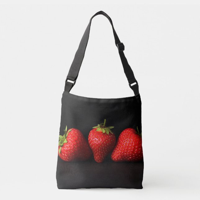 Sac Ajustable Trois Fraises Sur Cbbcna Noir (Devant)
