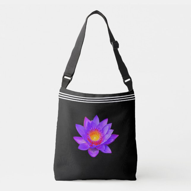 Sac Ajustable Trois lignes et une lotus violette personnalisée s (Devant)