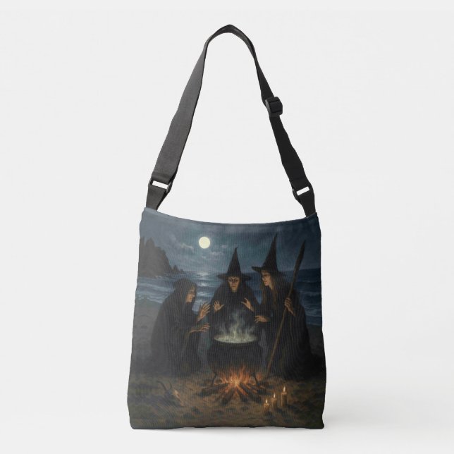 Sac Ajustable Trois Sorcières Brew Cauldron Pleine lune Beach (Devant)