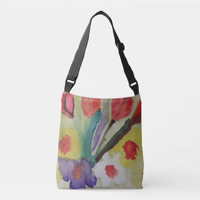 Sac Ajustable Tulipes Abstraites et fleurs de printemps (Devant)