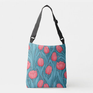 Sac Ajustable Tulipes en bleu et rouge
