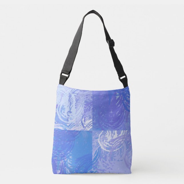 Sac Ajustable Turquoise et violet Abstrait (Devant)