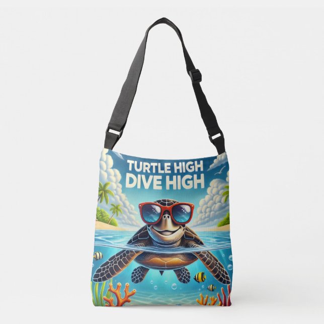 Sac Ajustable Turtle High Dive Artwork Perfect for Turtle Lovers (Devant)