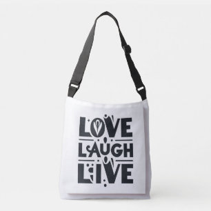 Sac Ajustable Typographie de Love Laugh Live meilleur cadeau pou