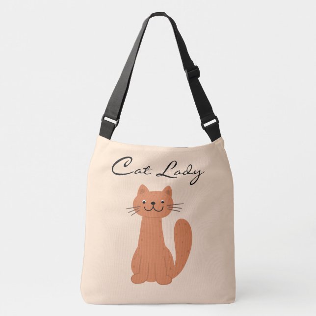 Sac Ajustable Typographie simple de la dame de chat (Devant)