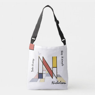 Sac Ajustable Un agréable néoplasticisme Art Monogramme. Lettre 