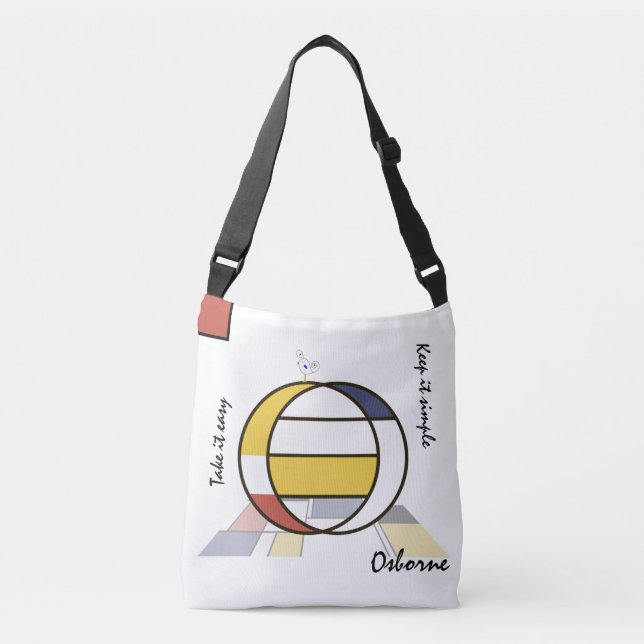 Sac Ajustable Un agréable néoplasticisme Art Monogramme. Lettre  (Devant)