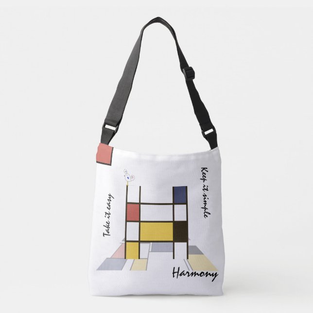 Sac Ajustable Un agréable néoplasticisme Art Monogramme. Lettre  (Devant)