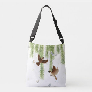 Sac Ajustable Un arbre japonais s'écroule sous un saule qui ple
