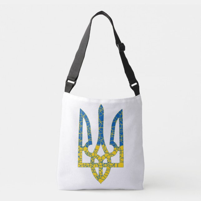 Sac Ajustable Un trident ukrainien texturé drapeau d'Ukraine cou (Devant)