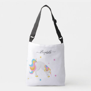 Sac Ajustable Unicorn yoga pose amusant nom blanc