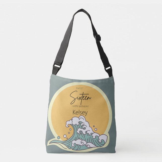 Sac Ajustable Vague de sweet sixteen dans le nom du monogramme S (Devant)