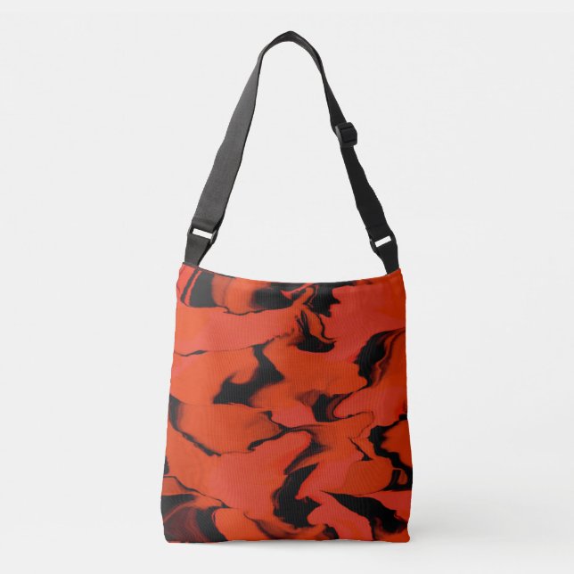 Sac Ajustable Vagues de noir et rouge (Devant)
