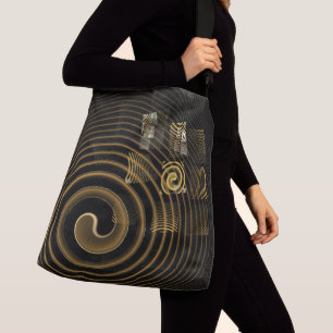 Sac Ajustable Vagues dorées hypnotiques Art abstrait moderne
