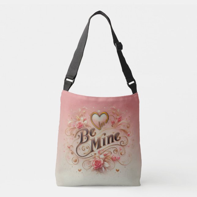 Sac Ajustable Valentine's Day Be Mine Design with Heart, Citatio (Devant)