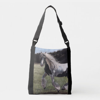 Sac Ajustable Vannière tzigane pinto cheval courant sur le champ