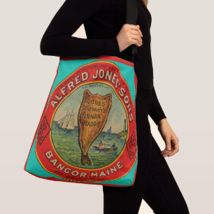 Sac Ajustable vers 1900 Alfred Jones Sons Finnan Haddie étiquett