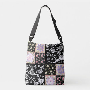 Sac Ajustable Version simple Peacocks rose et noir