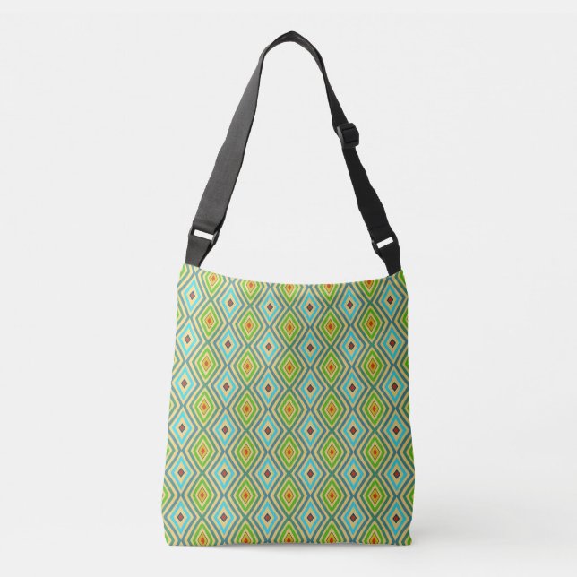 Sac Ajustable Vert Bleu Géométrique Unique  (Devant)
