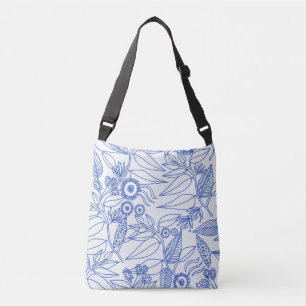 Sac Ajustable Vignes et fleurs bleues