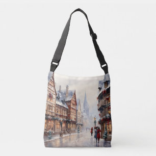 Sac Ajustable Vintage Christmas Village Street Vacances