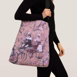 Sac Ajustable Vintage Toile rose Victorien Style Floral