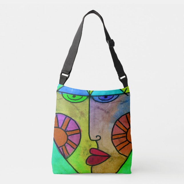 Sac Ajustable Visage Abstrait funky (Devant)
