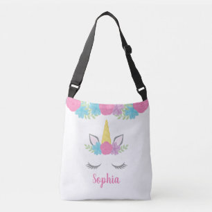 Sac Ajustable Visage floral de licorne personnalisé