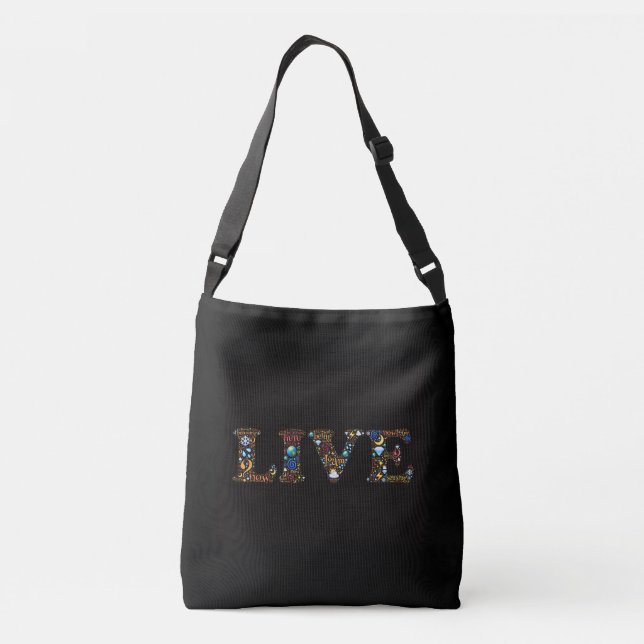 Sac Ajustable Vivez Dans L'Art Word Inspirationnel Actuel (Dos)