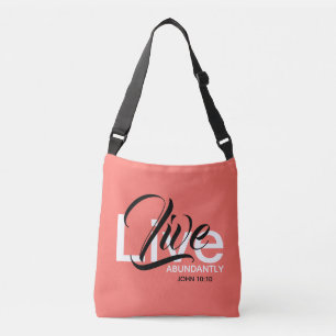 Sac Ajustable VIVRE ABONDAMMENT chrétien Abondant Vie Corail