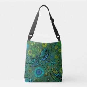 Sac Ajustable Voler, voler la libellule sur le vert émeraude