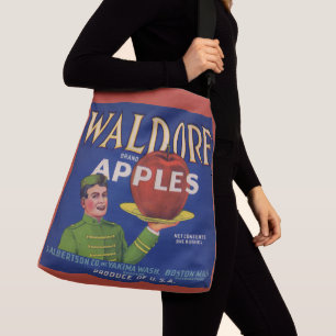 Sac Ajustable Waldorf Apples 1920 crate étiquette print
