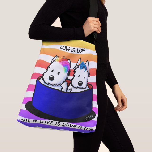 Sac Ajustable Westies arc-en-ciel (De près)
