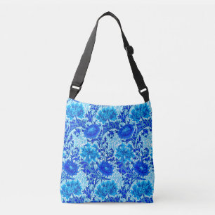 Sac Ajustable William Morris Chrysanthemums Nuances de Denim Blu