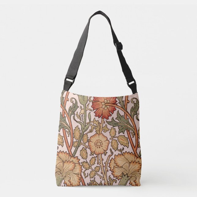 Sac Ajustable William Morris Rose Flower Fond d'écran Motif (Devant)