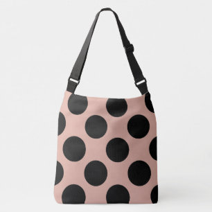 Sac Ajustable XL Pois noir Dusty rose tendance