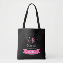 Sac "ardoise" avec une citation pour maman