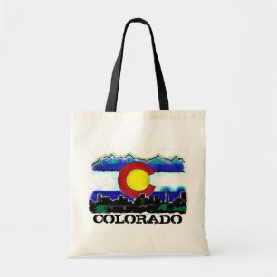 Sac artsy d'horizon de Denver de drapeau du