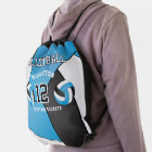 Baby Blue, Black & White Volleyball Sport