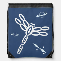 Dragonfly and Outer Space Rift bleu et blanc