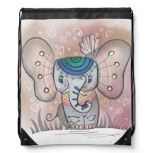 Eléphant et papillon