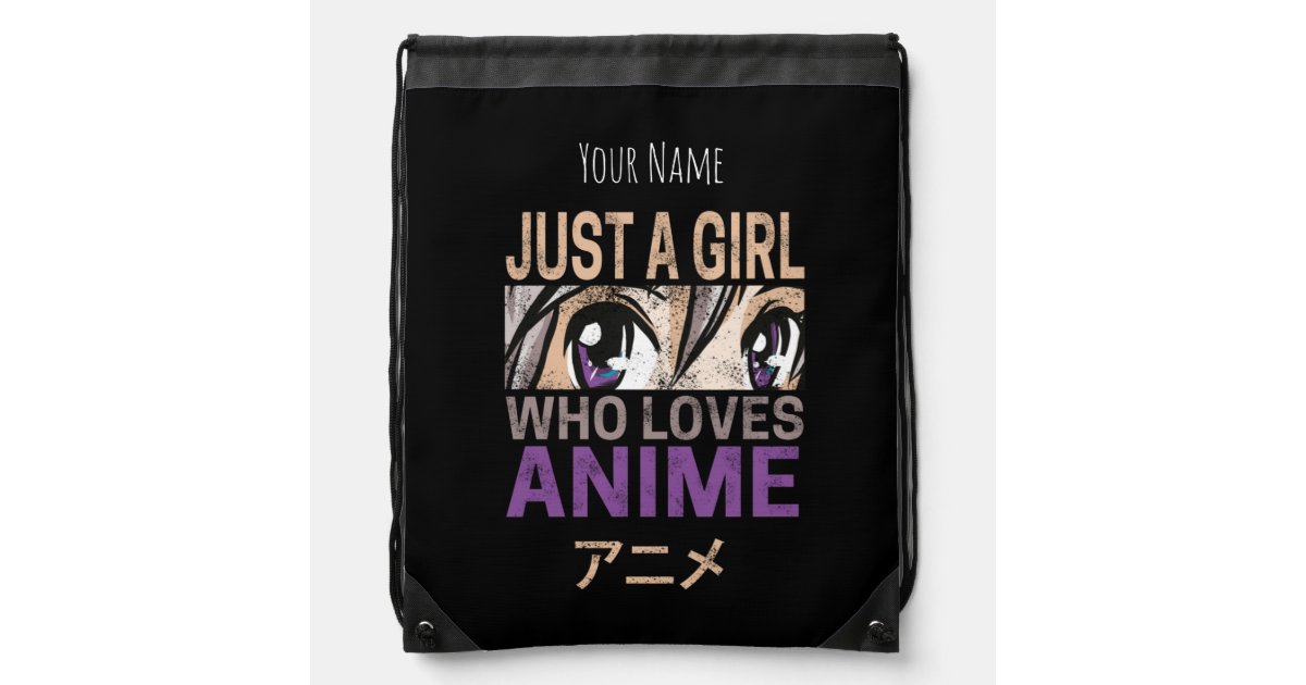 Sac Avec Cordons Juste une fille qui aime Anime Vintage Manga Kawai