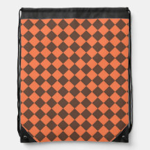 Motif diamant à carreaux marron corail