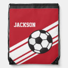 Stripes de soccer rouge