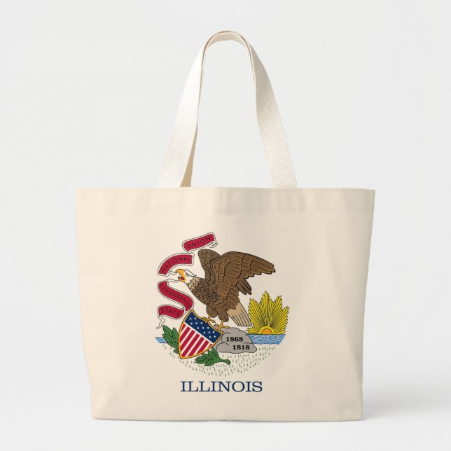 Sac avec Drapeau de l'Illinois State - USA (Devant)