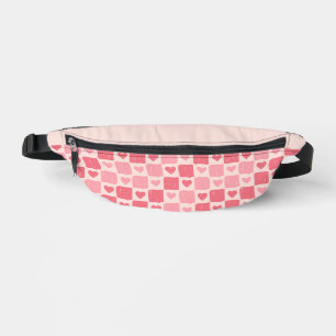Sac banane motif coeurs peints amour