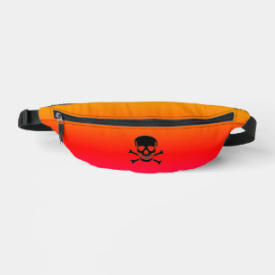 Sac banane néon Crâne Noir