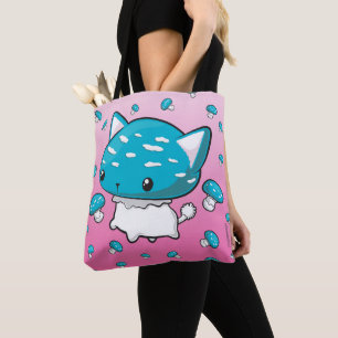 Sac bleu de champignon de chat de Mewshroom Kitty