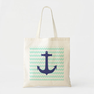 Sac bleu en bon état chic d'Ancre de Chevron